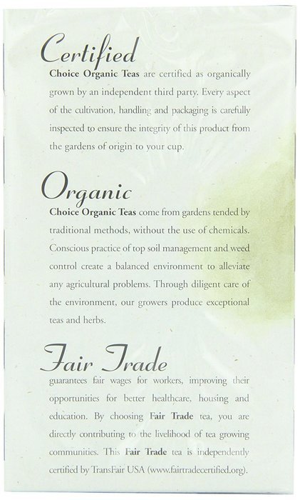 Choice Organic Mango Ceylon Tea with Vanilla, 20 Count Box N37
