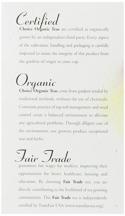 Choice Organic Mango Ceylon Tea with Vanilla, 20 Count Box N71