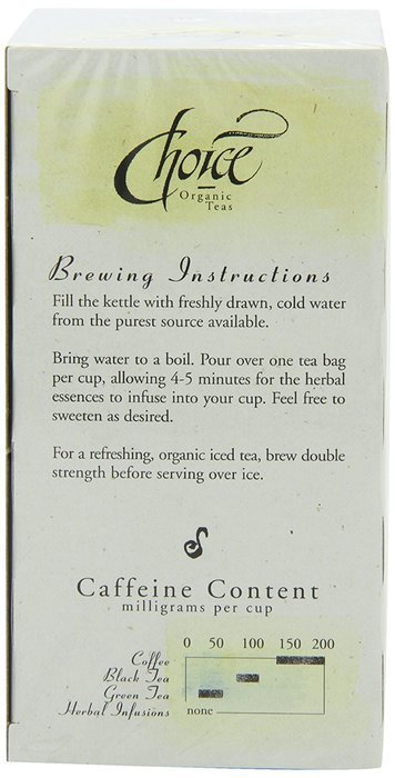 Choice Organic Mango Ceylon Tea with Vanilla, 20 Count Box N73
