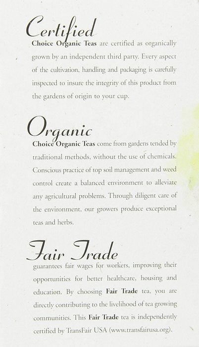 Choice Organic Mango Ceylon Tea with Vanilla, 20 Count Box N115