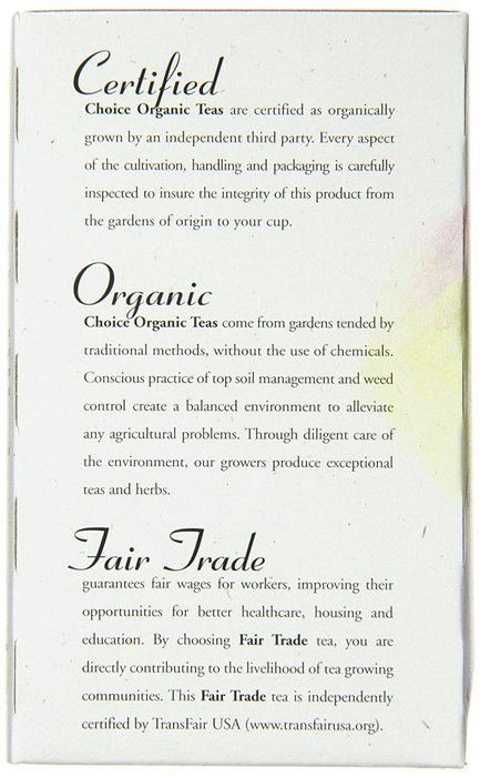 Choice Organic Mango Ceylon Tea with Vanilla, 20 Count Box N120