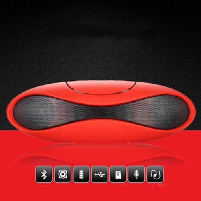 Aolyty Portable Mini Rugby Shape Wireless Bluetooth Speaker with Microphone Support FM & TF Card Music Play Black N11