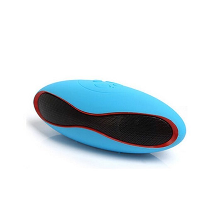 Aolyty Portable Mini Rugby Shape Wireless Bluetooth Speaker with Microphone Support FM & TF Card Music Play Black N15