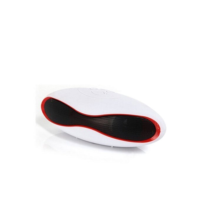 Aolyty Portable Mini Rugby Shape Wireless Bluetooth Speaker with Microphone Support FM & TF Card Music Play Black N21