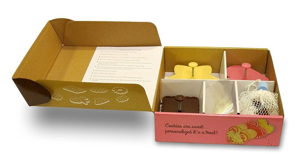 Cookie Imprinter - Customizable Alphabet Cookie Cutters Set with Separate Letter Stamp and Treat Bags - Create... N3