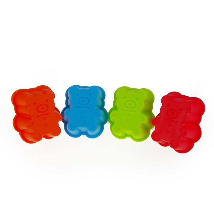 MIREN Bear Shape Reusable & Non-stick Silicone Baking Cups / Cupcake Liners / Muffin Cup Molds in Storage Container... N2