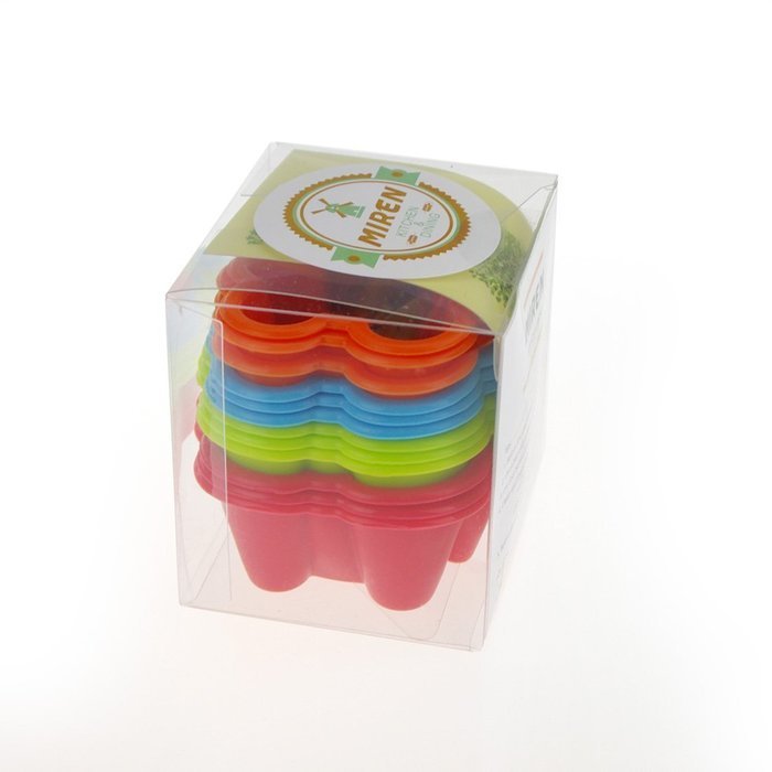 MIREN Bear Shape Reusable & Non-stick Silicone Baking Cups / Cupcake Liners / Muffin Cup Molds in Storage Container... N6