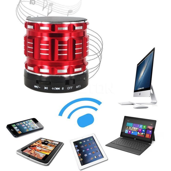 ANRANK BS64790AK Portable Mini Super Bass Stereo Bluetooth Speakers Metal Steel Wireless Audio Player With Mic... N5