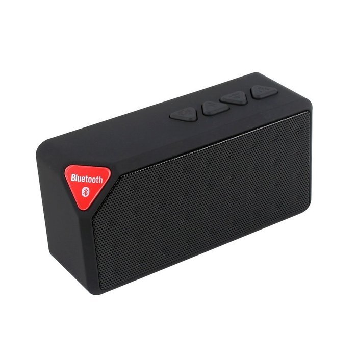 Hannuo Portable Wireless Bluetooth Mini FM SD USB Flash Drive Mic Bass Speaker (Red) N7