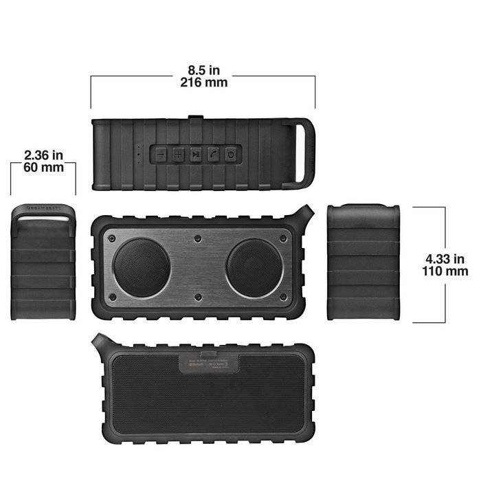 Urban Beatz TUNDRA 10W Rugged Water Resistant Wireless Bluetooth Speaker. Shock Resistant and Weatherproof Outdoor... N6