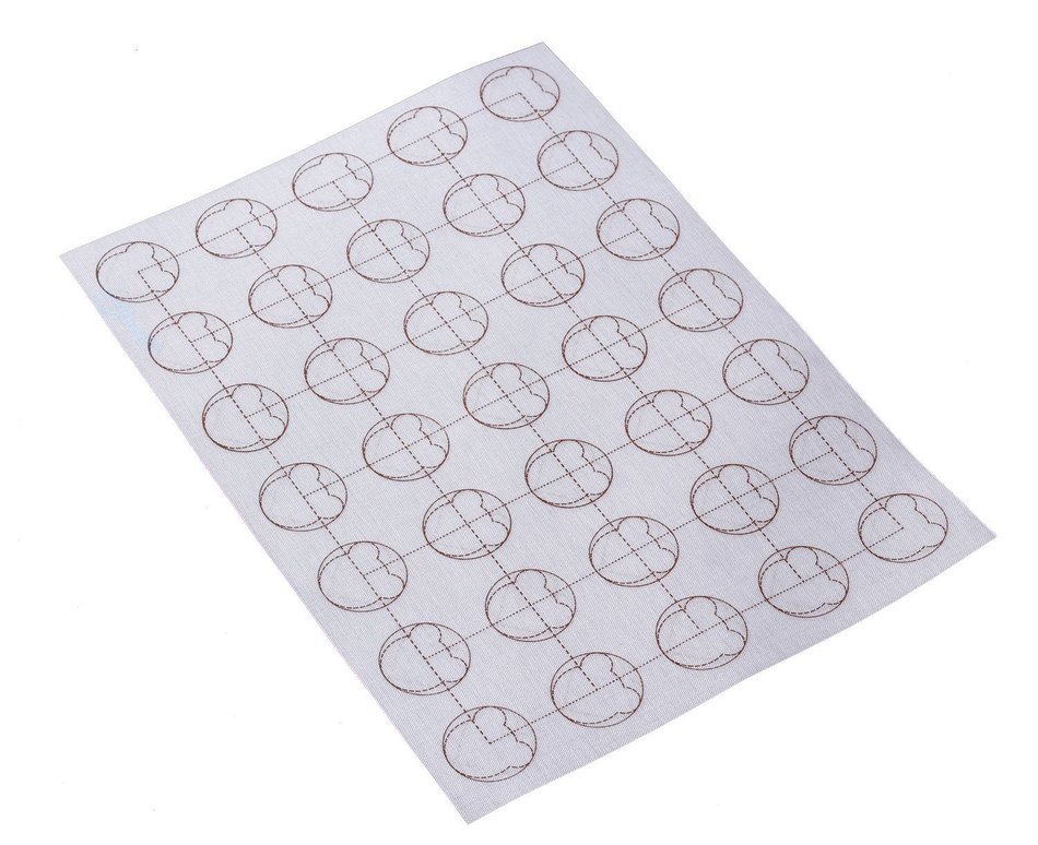 Bluedrop Non-Stick Silicone Baking Mat for Macarons 15.3" X 11.0" White N4