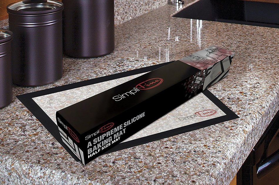 SimpliFine Baking Liner, Reusable Silicone Baking Mat Sheet Professionals Prefer, Best Half Size Heat Resistant... N2