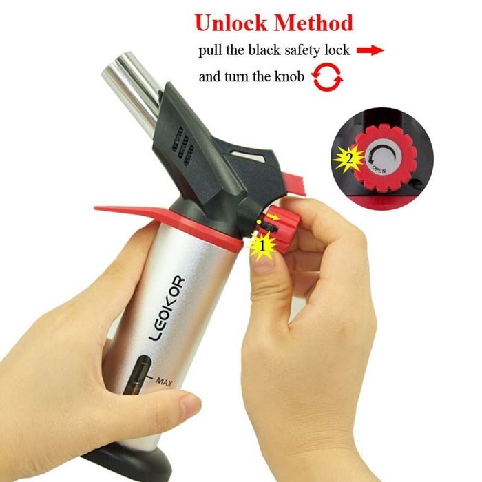 Culinary Torch, LEOKOR Kitchen Torch - Best Creme Brulee Troch - Home Chef Professional Grade Cooking Torch -... N4