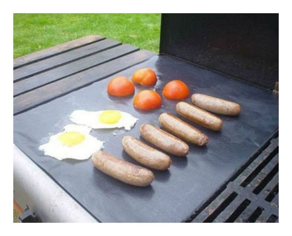 BBQ Hotplate Liner Oven Roasting Dishes Baking Mat Teflon Trays Sheet 15.7x39" Culinary Tool N2