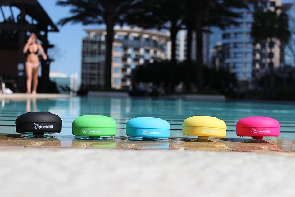 Splash Tunes - Waterproof Bluetooth Wireless Portable Shower Speaker by FRESHeTECH, Blue N4
