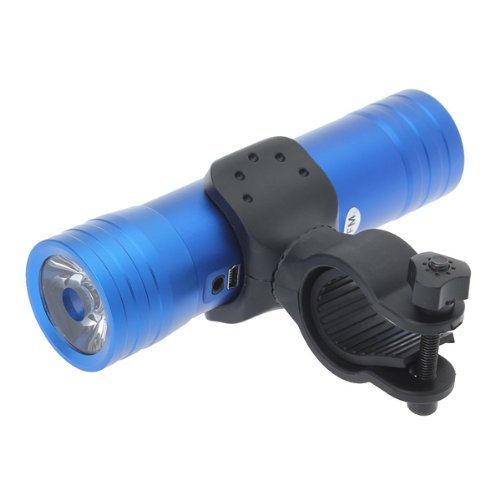 Flashlight Mini Speaker With Bicycle Stand For iPhone Samrtphone Color Blue