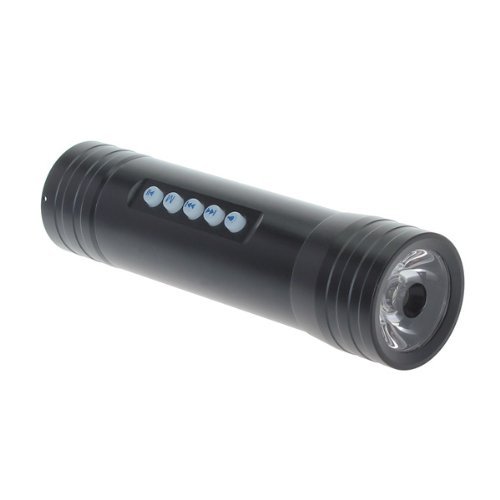 Flashlight Mini Speaker With Bicycle Stand For iPhone Samrtphone Color Blue N4