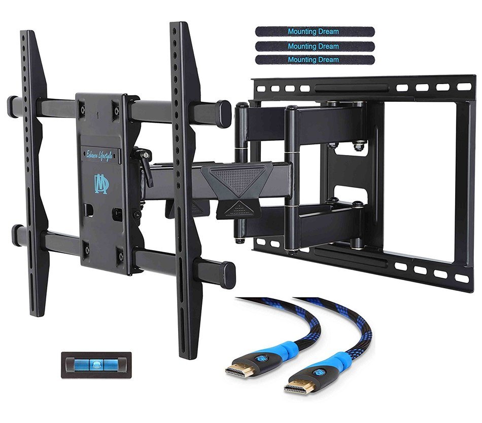 Mounting Dream MD2298 Premium TV Wall Mount Bracket with Full Motion Articulating Arm (18.5" Extension) for most...