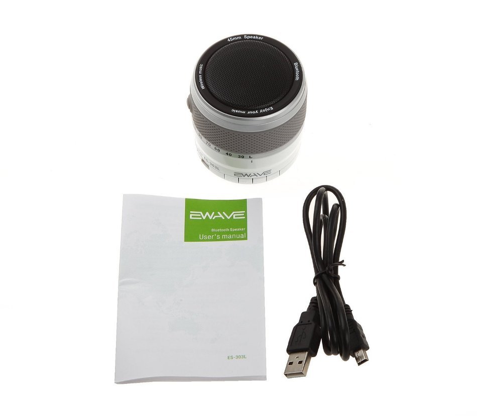 Ewave ES-303L Bluetooth Portable Speaker with FM Radio White N2