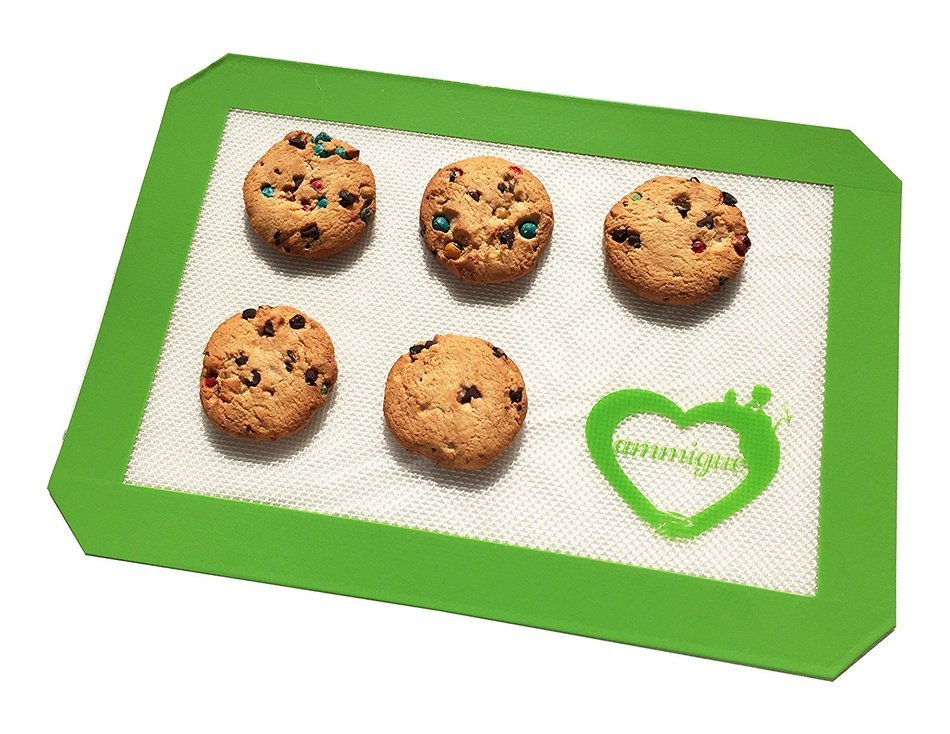 Baking mat Set of 3 - Two full size silicone mats & One half size baking mat Professional Grade Non Stick Cookie... N4