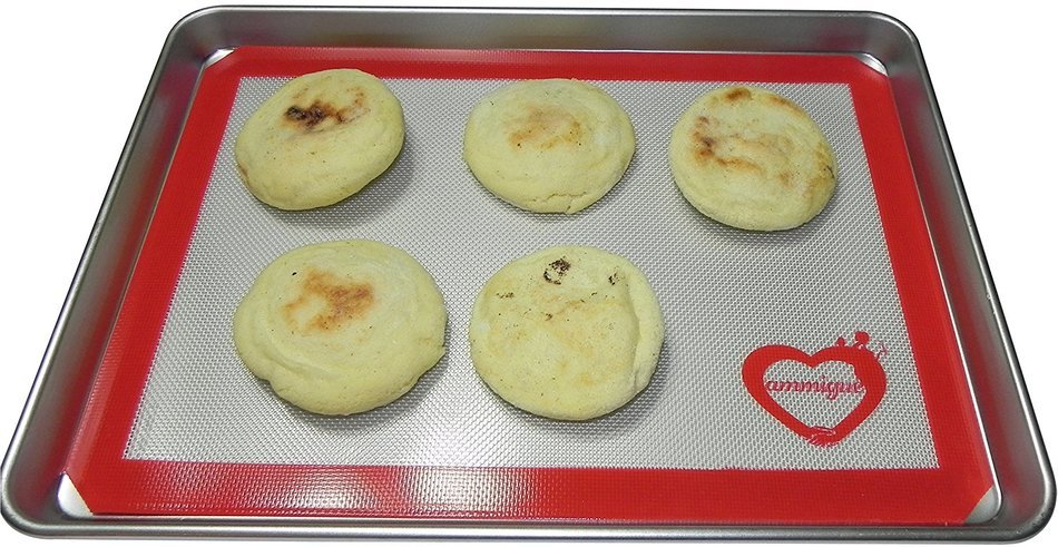 Baking mat Set of 3 - Two full size silicone mats & One half size baking mat Professional Grade Non Stick Cookie... N6