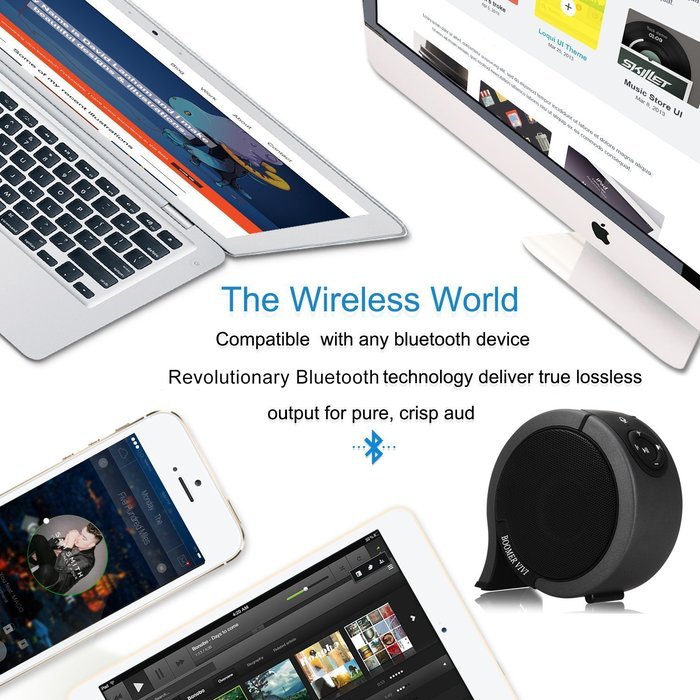 Premium Mini Bluetooth Speaker Portable by BOOMER VIVI Loud Voice With Subwoofer, Up To 8 hrs, Pocket Size For... N9