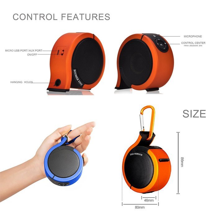 Premium Mini Bluetooth Speaker Portable by BOOMER VIVI Loud Voice With Subwoofer, Up To 8 hrs, Pocket Size For... N12