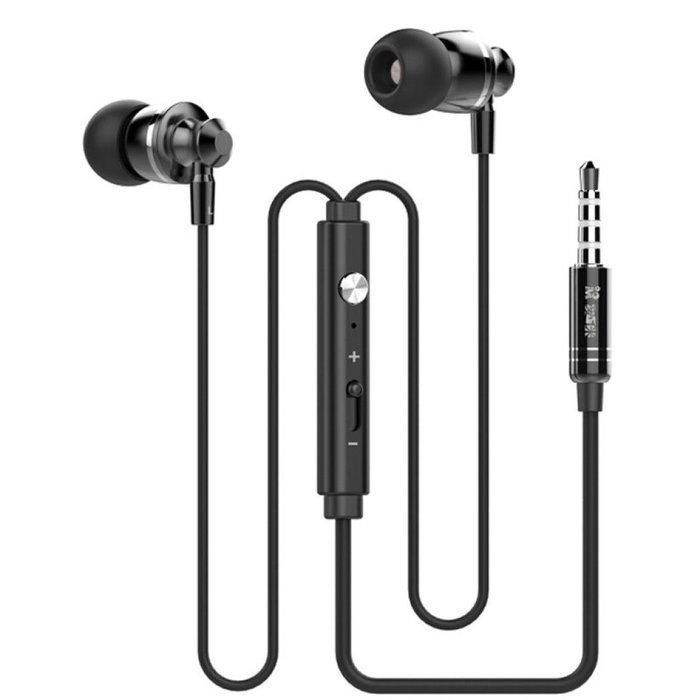 Dreaman iMetal Stereo Earphone M300 Headphones Handfree Running Earphone Black