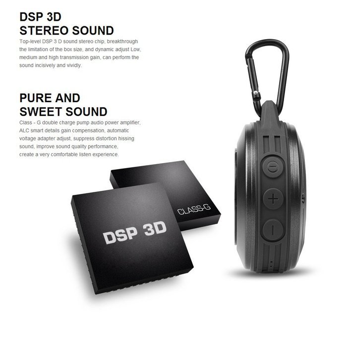 MIFA F10 IP56 dust proof and IPX6 waterproof Outdoor Bluetooth 4.0 Speaker Gray Color N2