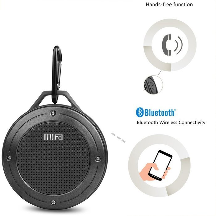 MIFA F10 IP56 dust proof and IPX6 waterproof Outdoor Bluetooth 4.0 Speaker Gray Color N3