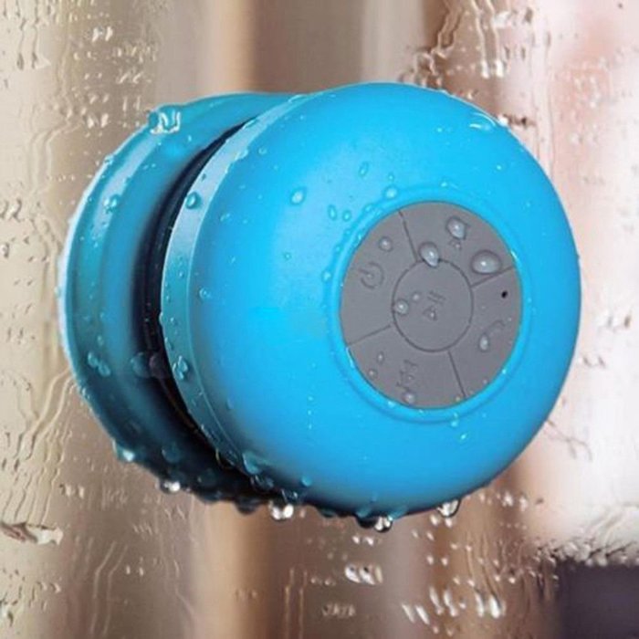 Sinduc Mini Bluetooth Speaker Waterproof Wireless Handsfree for Car Shower Home Mic Blue N3