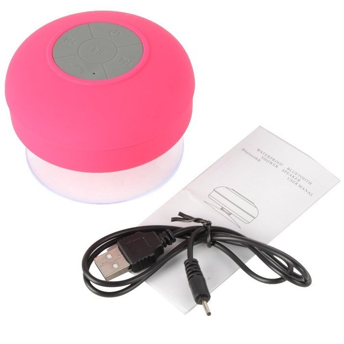 Sinduc Mini Bluetooth Speaker Waterproof Wireless Handsfree for Car Shower Home Mic Blue N6