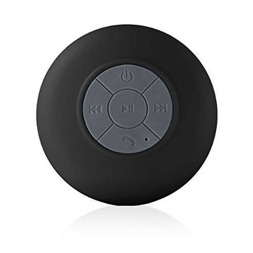 J-DEAL&reg; Hd Water Resistant Bluetooth 3.0 Shower Speaker Handsfree Portable Speakerphone with Built-in Mic, 6hrs...