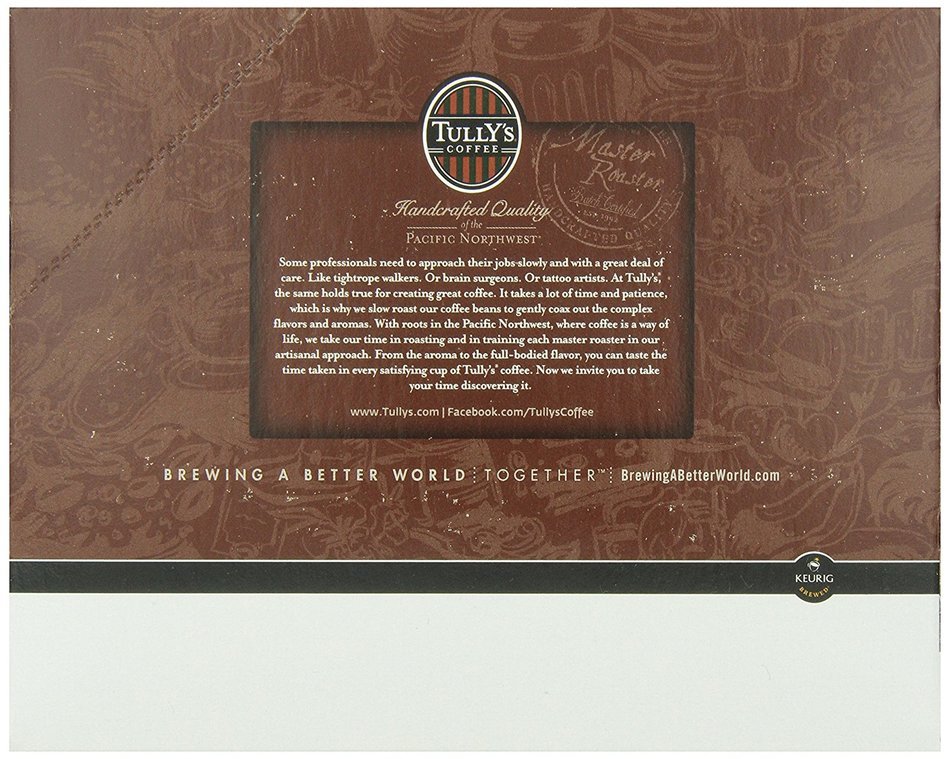 Tully's Coffee, House Blend, K-Cup for Keurig K-Cup Brewers (MEDIUM ROAST COFFEE-EXTRA BOLD) (Pack of 96) N7