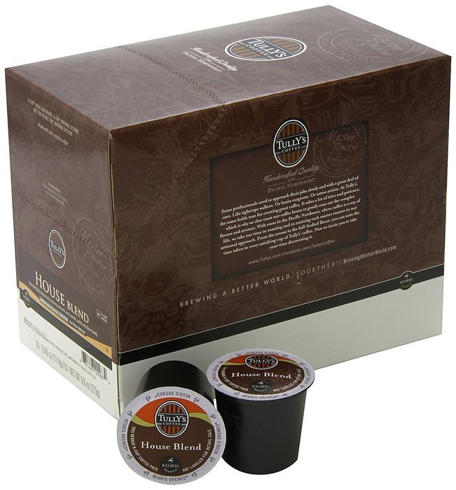 Tully's Coffee, House Blend, K-Cup for Keurig K-Cup Brewers (MEDIUM ROAST COFFEE-EXTRA BOLD) (Pack of 96) N12