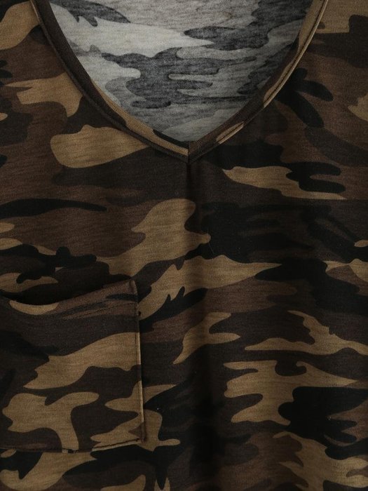 AIMTOPPY Fashion Women Camouflage Print Loose Short Sleeve Blouse Casual Tops T-Shirt (M, Camouflage) N3