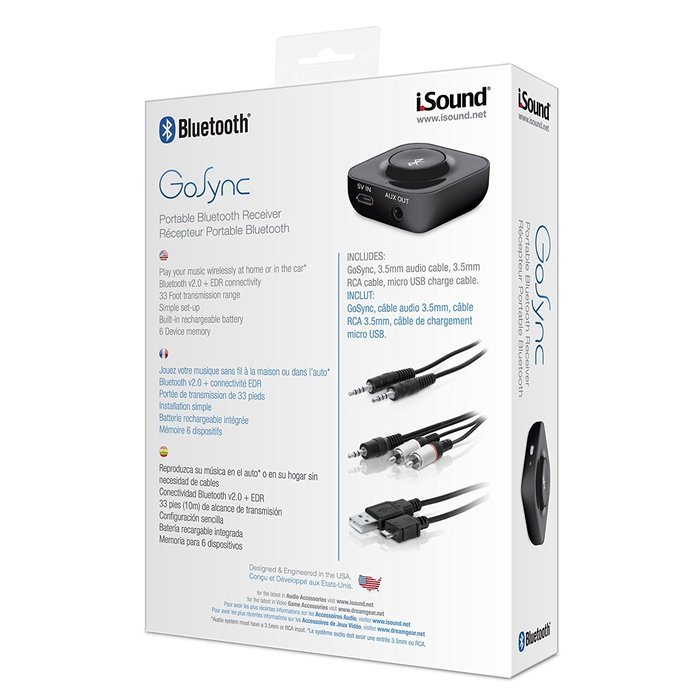 iSound GoSync Portable Bluetooth Receiver (White) N8