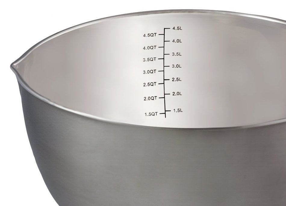 Chef Essential Stainless Steel Non-Slip Mixing Bowls Set with Handles and Pour Spouts, Set of 3, Black N7