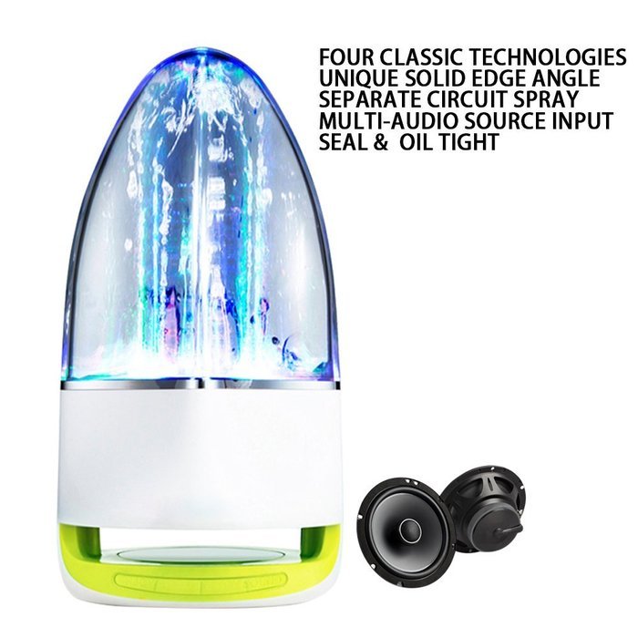 Domon&reg; LED Music Fountain Dancing Water Bluetooth Speaker Colorful Light And Water Show Mini Subwoofer Speaker... N3