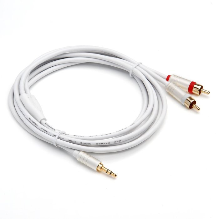 BlueRigger 3.5mm to RCA (2) Stereo Audio Cable (8 Feet) N2
