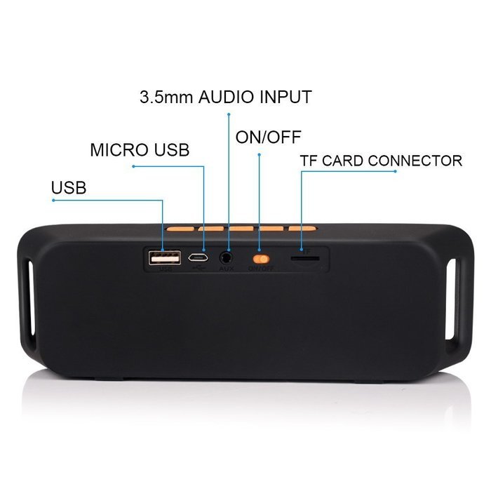 Sunseai Portable Wireless Speaker Bluetooth 4.0 Stereo Subwoofer TF USB FM Radio Built-in Mic Dual Speaker Bass... N2