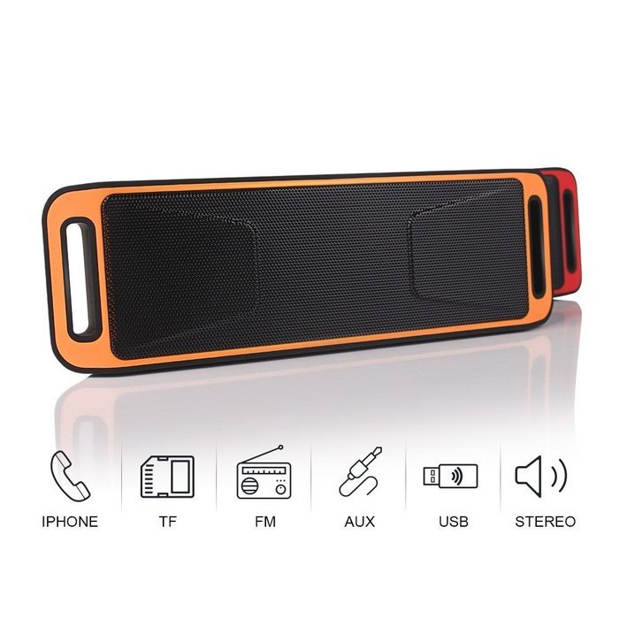 Sunseai Portable Wireless Speaker Bluetooth 4.0 Stereo Subwoofer TF USB FM Radio Built-in Mic Dual Speaker Bass... N5