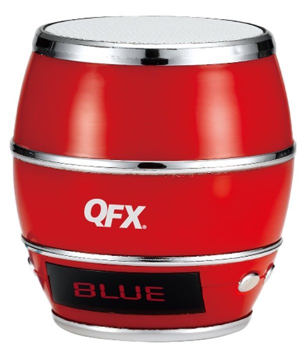 QFX BT-46RE/RED Portable Rechargeable Bluetooth Speaker (Red)