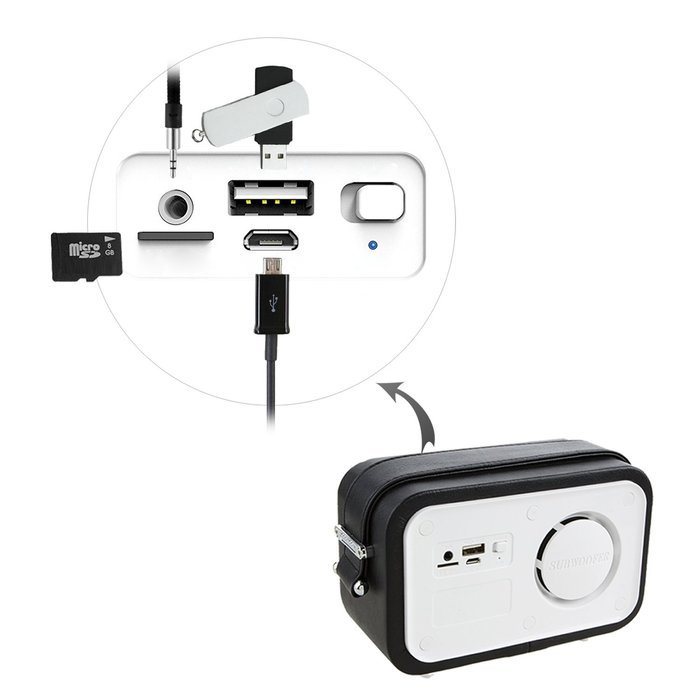 ASAE Bluetooth Speaker, Portable Wireless Speaker Leather Belt Handle Built-in Microphone for Handfree Phone Call... N5
