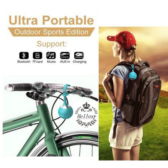 hellosy Wireless Bluetooth 3.0 Waterproof Outdoor & Shower Speaker with Suction Cup/Mic/Hands-Free Speakerphone... N5