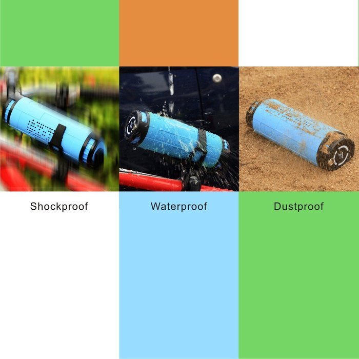 eHub Portable 20W Waterproof Bluetooth Speakers with 10000 mAh Rechargeable Battery, Green N6