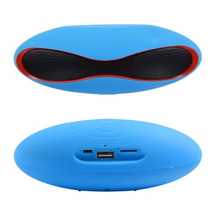 Mini Rugby Shape Wireless Bluetooth Speaker Support USB Drive/TF Card/Hands-free Call (Blue) N6