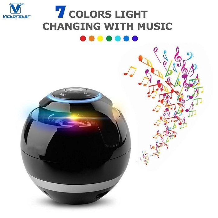 VICTORSTAR@ Wireless Bluetooth Speakers With Subwoofer Mini Round Hi-Fi Speaker Portable Speakers For Hands-Free...