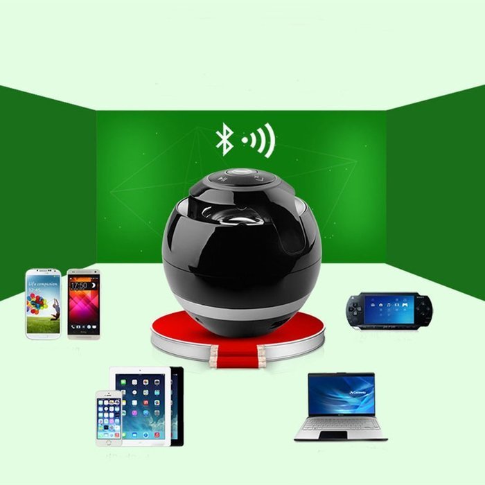 VICTORSTAR@ Wireless Bluetooth Speakers With Subwoofer Mini Round Hi-Fi Speaker Portable Speakers For Hands-Free... N4
