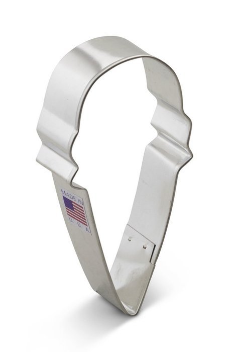 Ann Clark Ice Cream Cone Cookie Cutter - 4 Inches - Tin Plated Steel